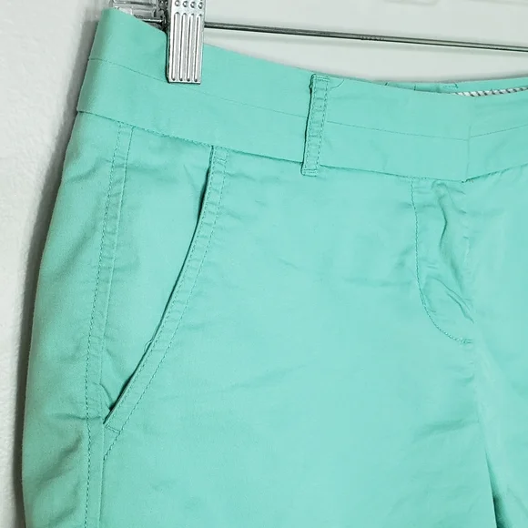 J. Crew Factory Broken In Chino 4" Inseam Shorts Mint Green 2 - Picture 2 of 7